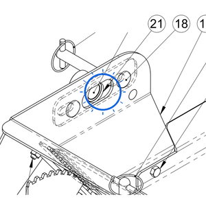 EcoLawn S-0005 Mixer-Blender Support — Feed Trap Assembly replacement part for ECO100 and ECO200 top dressers
