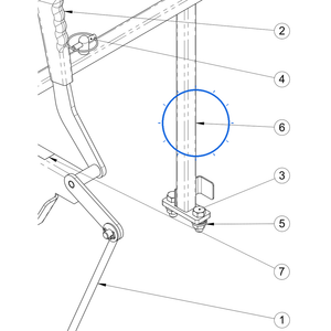 EcoLawn S-0011 Tub Support / Handle Clutch — Hopper Support Assembly replacement part for ECO100 and ECO200 top dressers