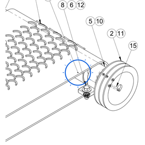 EcoLawn S-0016 Textured Roller Drive — Conveyor Assembly replacement part for ECO100 and ECO200 top dressers