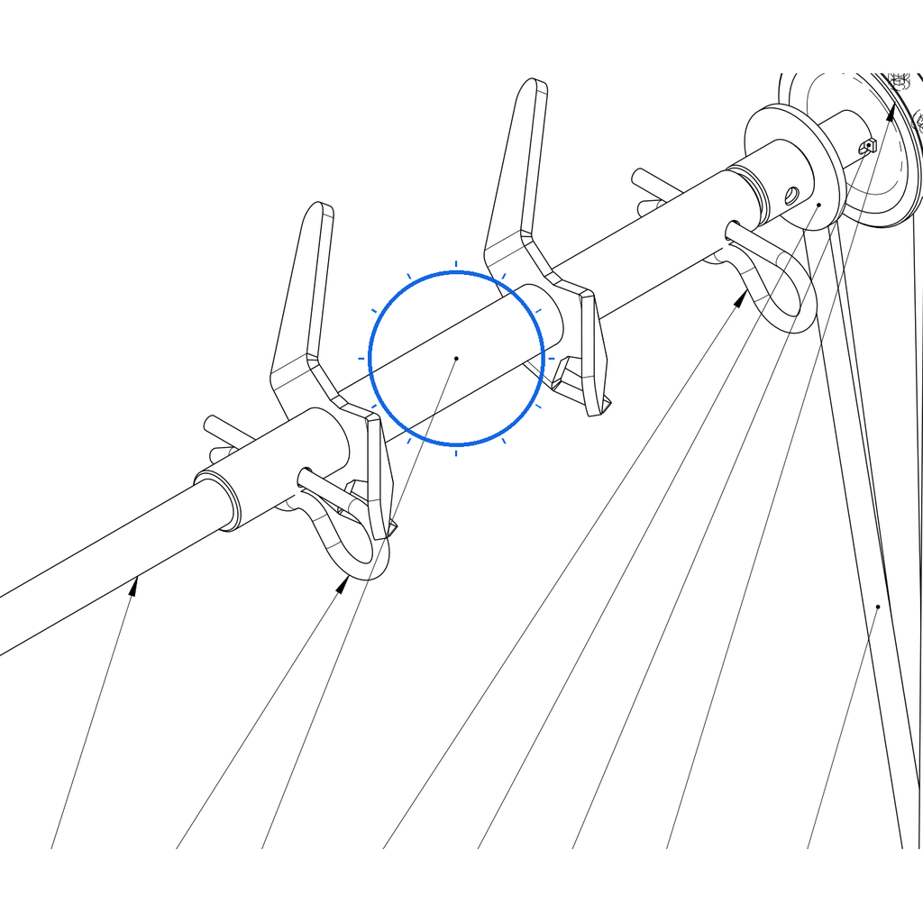 EcoLawn S-0018 Mixer-Blender (Long) — Feed Trap Assembly replacement part for ECO Series top dressers