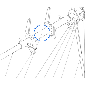EcoLawn S-0018 Mixer-Blender (Long) — Feed Trap Assembly replacement part for ECO Series top dressers