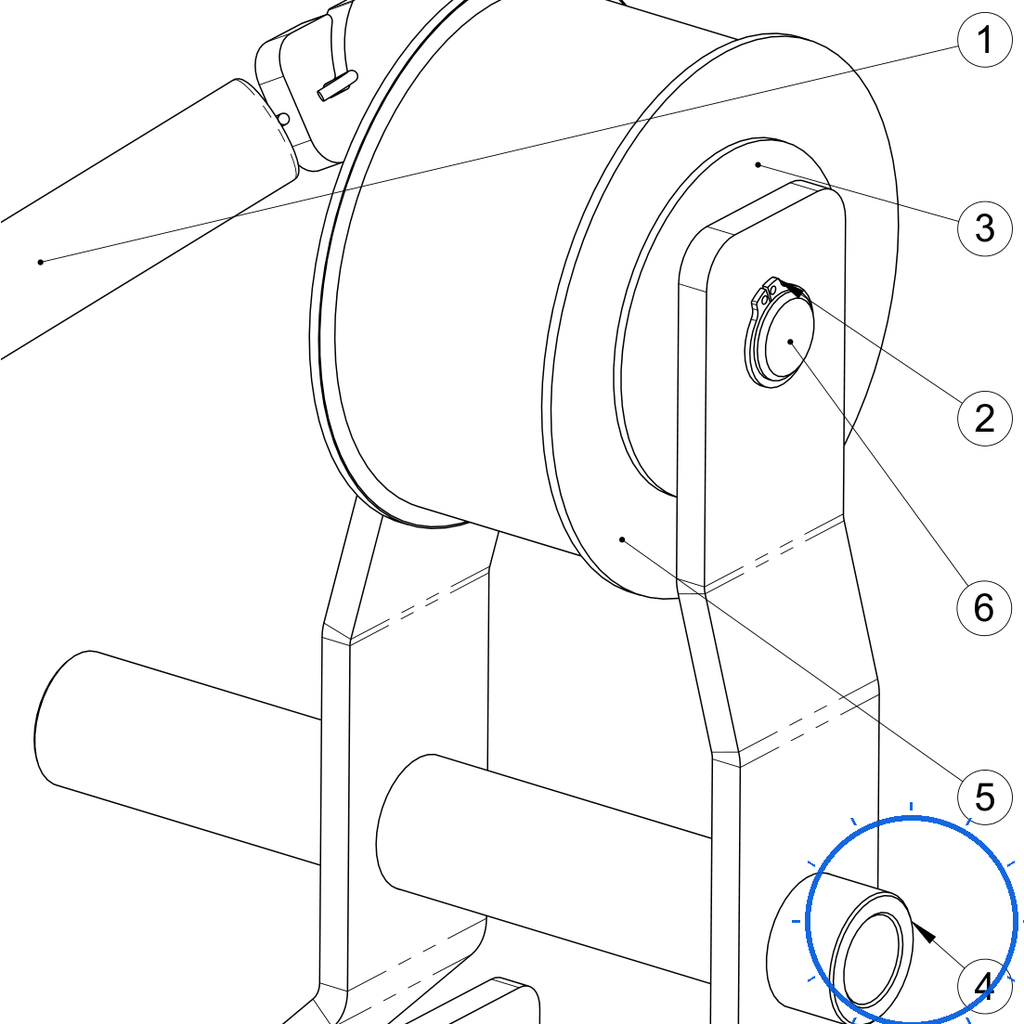 EcoLawn S-0020 Tensioner Accelerator — Frame Assembly replacement part for ECO Series top dressers