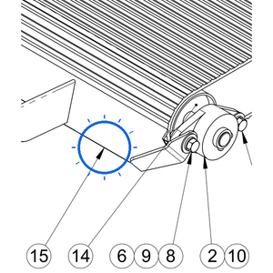 EcoLawn S-0021 Double Plate Ejection Deflector-ECO 200 Golf — Conveyor Assembly replacement part for ECO Series top dressers