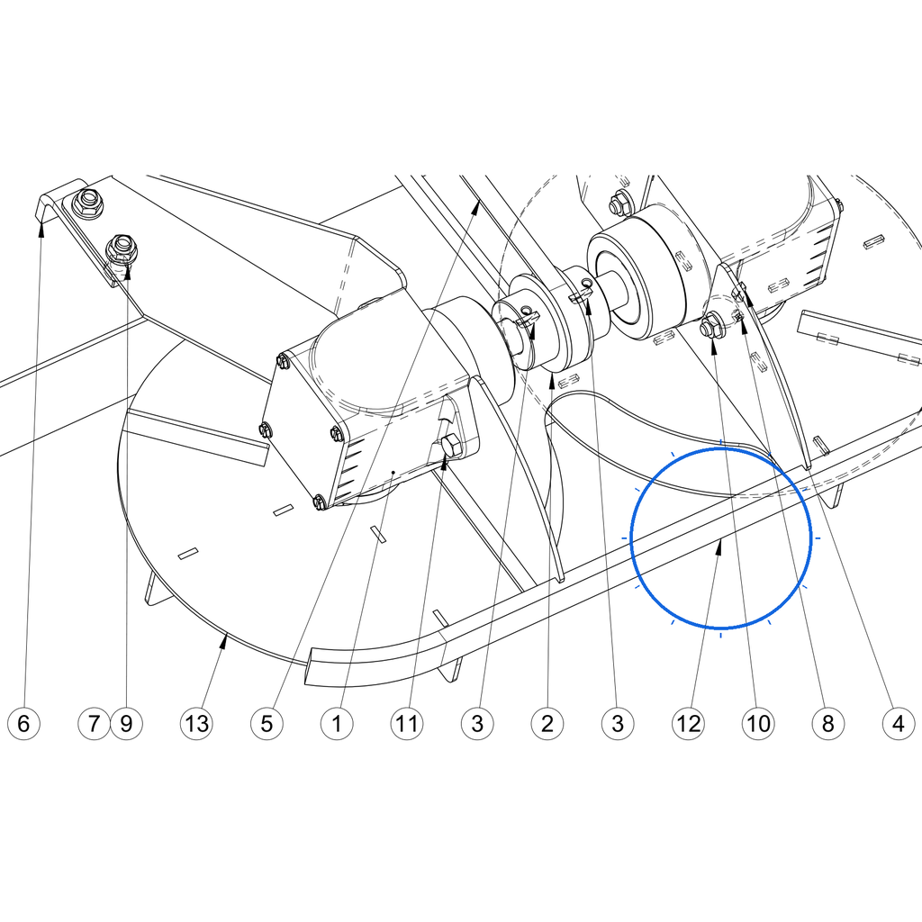EcoLawn S-0023 Double Plate Ejection Support-ECO 200 — Double Plate Ejection Assy replacement part for ECO200 top dresser