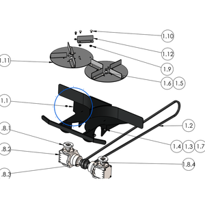 EcoLawn S-0026 Double Plate Ejection Support — Ejection Plate Assembly replacement part for ECO Series top dressers