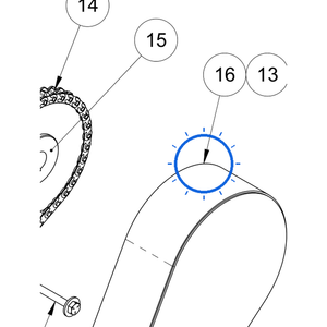 EcoLawn S-0037 Chain Guard-ECO-75 — Drive Assembly replacement part for ECO75 top dresser
