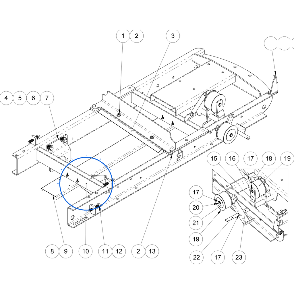 EcoLawn S-0151 Frame ECO-150 — Frame Assembly replacement part for ECO150 top dresser