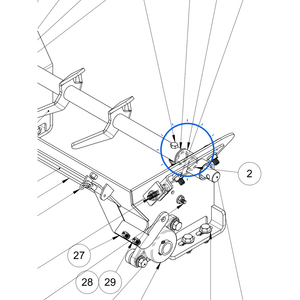 EcoLawn S-0154 Mixer-Blender Left Support replacement part for ECO250-S (pre-2025), ECO250 (pre-2025), and ECO50 top dressers