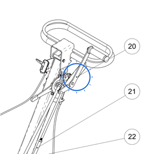 EcoLawn S-0161 Convoyer Activation Handle — Steering Column Assembly replacement part for ECO Series top dressers