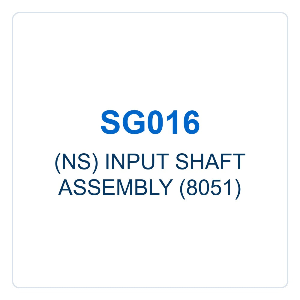 Walker Part # SG016 : (NS) INPUT SHAFT ASSEMBLY (8051)