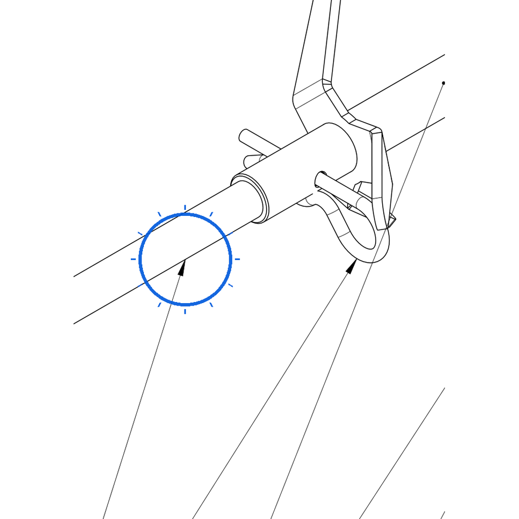 EcoLawn U-0005 Mixer-Blender Shaft — Mixer-Blender Assembly replacement part for ECO100 and ECO200 top dressers