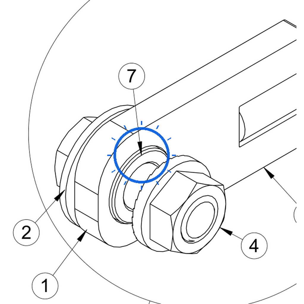 EcoLawn U-0009 Bushing OD 5/8 X ID 3/8 X 5/16 Thick — Drive Assembly replacement part for ECO Series top dressers