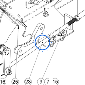 EcoLawn U-0015 Short Common Rod — Frame Assembly replacement part for ECO Series top dressers
