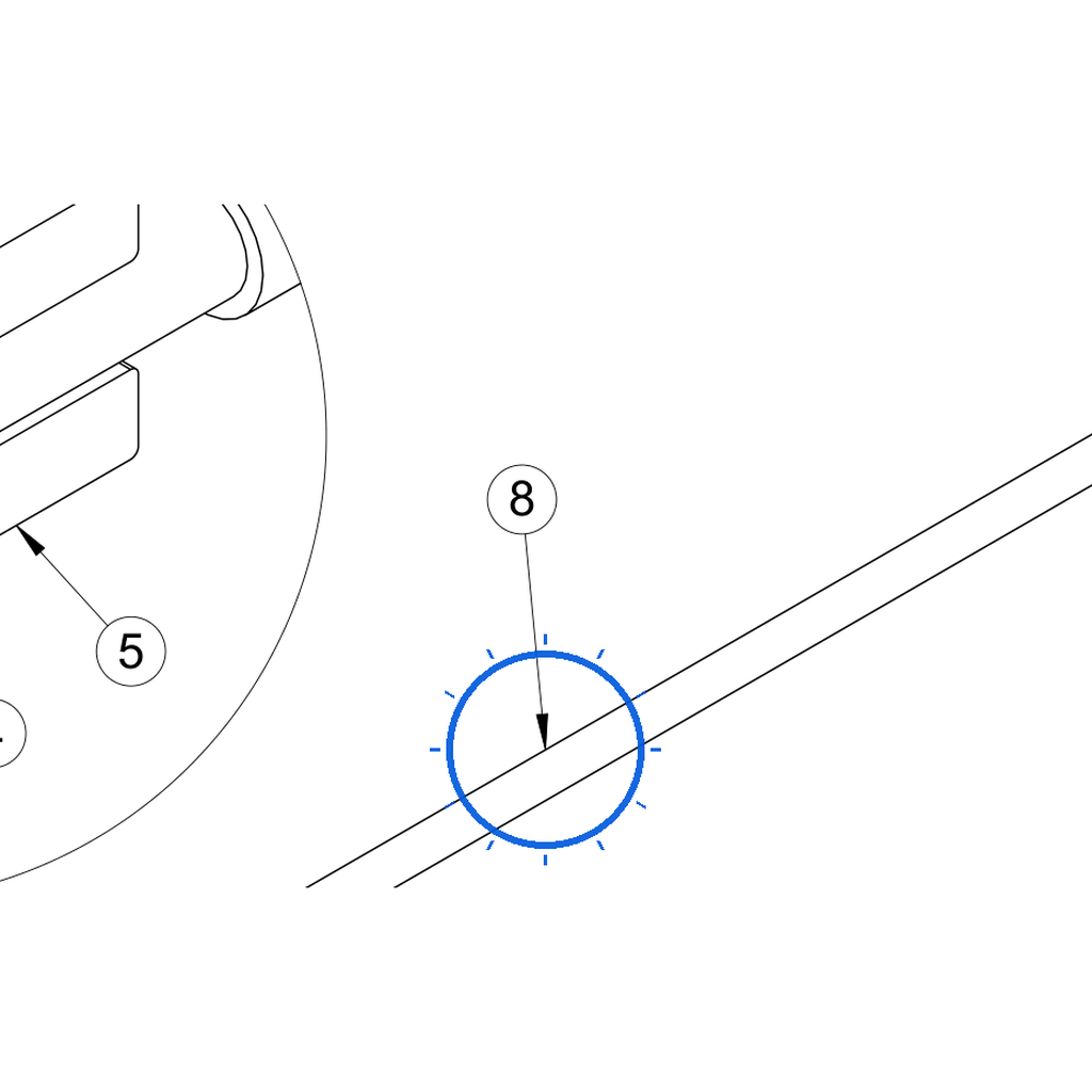 EcoLawn U-0017 Adjustment Drive Shaft — Steering Column Assembly replacement part for ECO Series top dressers
