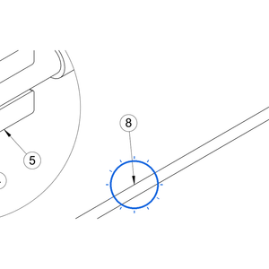 EcoLawn U-0017 Adjustment Drive Shaft — Steering Column Assembly replacement part for ECO Series top dressers