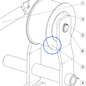 EcoLawn U-0034 Tensioner Wheel — Frame Assembly replacement part for ECO Series top dressers
