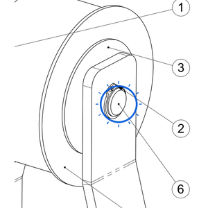 EcoLawn U-0038 Acceleration Handle-Pivot Shaft — Frame Assembly replacement part for ECO Series top dressers