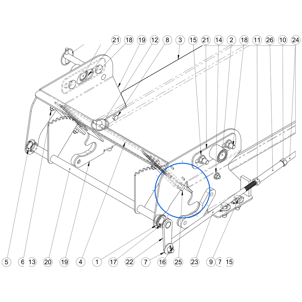 EcoLawn U-0047 Feed Trap Guide — Feed Trap Assembly replacement part for ECO Series top dressers
