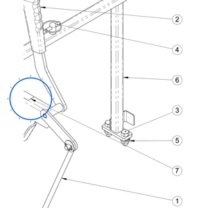 EcoLawn X-0001 Convoyer Sticker — Hopper Support Assembly replacement part for ECO100 and ECO200 top dressers