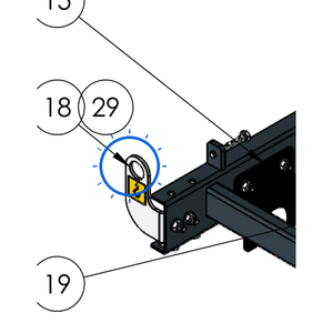 EcoLawn X-0666 Hook Sticker — Frame Assembly replacement part for ECO Series top dressers