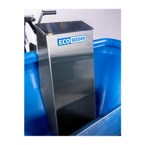 EcoLawn Eco-Seeder with adjustable stainless-steel seed hopper