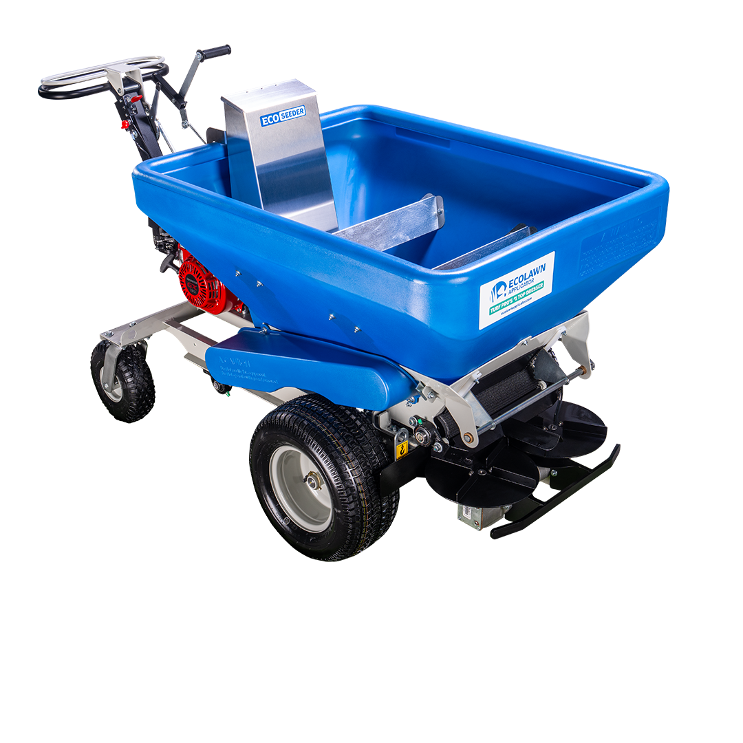EcoLawn Eco-Seeder accessory for integrating seed into top dressing