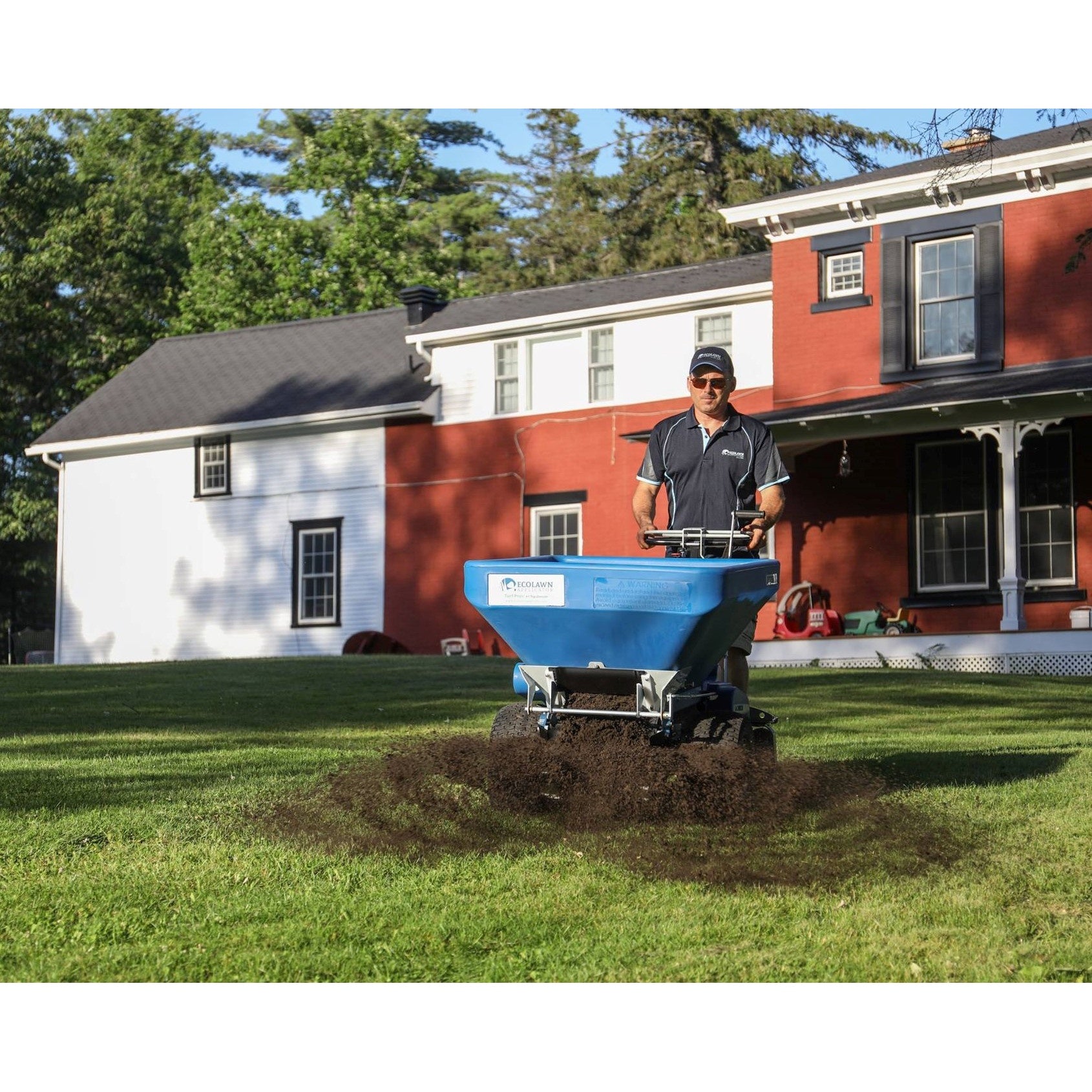 EcoLawn ECO250 walk-behind self-propelled top dresser