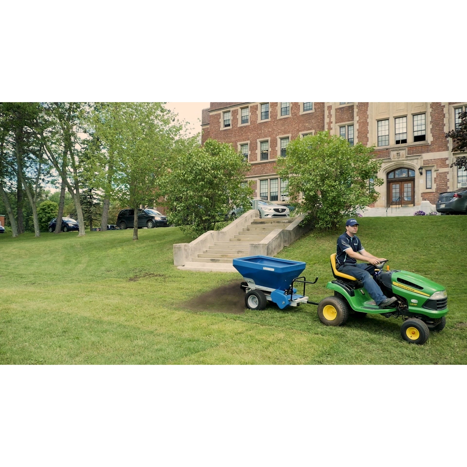 EcoLawn ECO50 tow-behind top dresser by EcoLawn Applicator