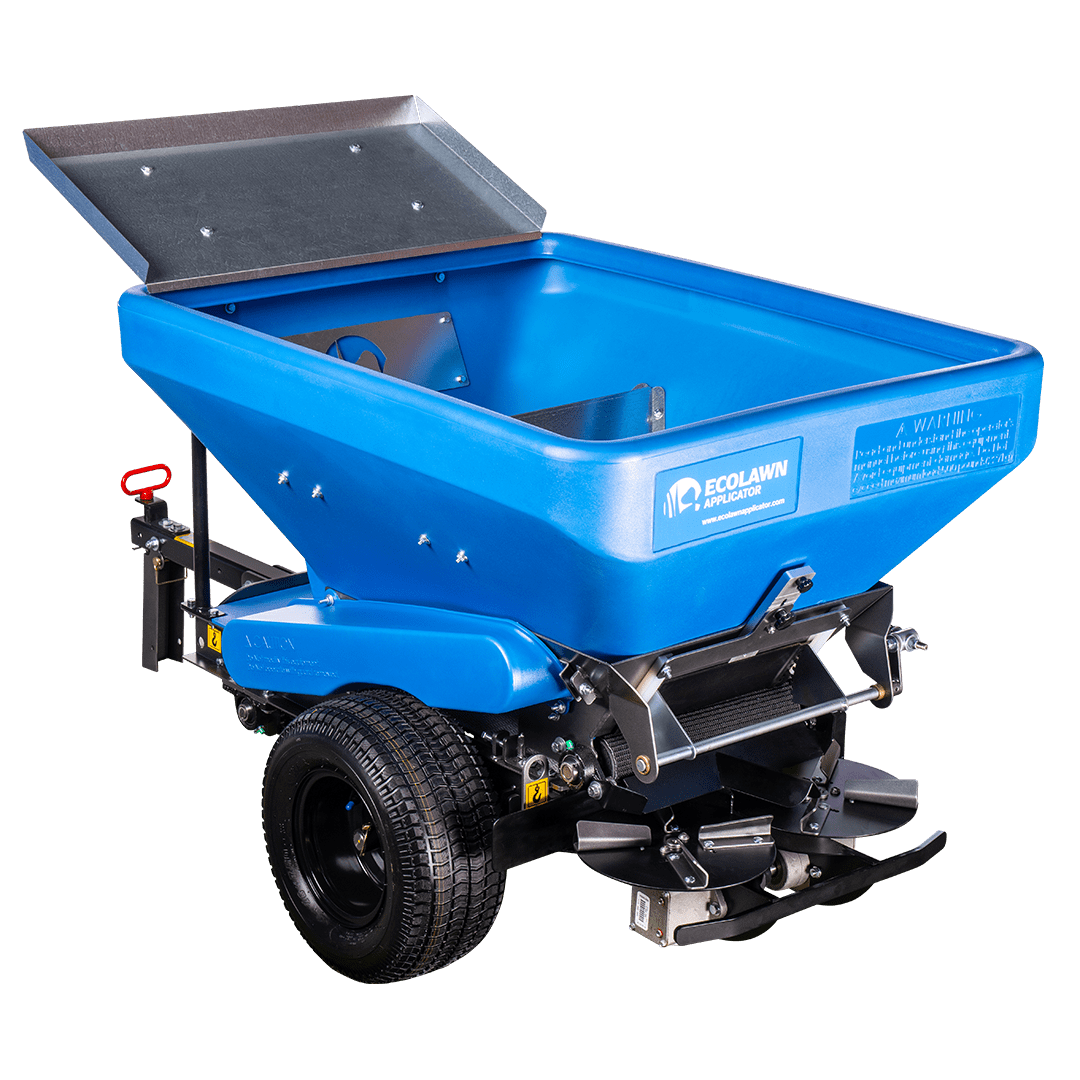 EcoLawn ECO50-S tow-behind sand and compost spreader with dual spinners