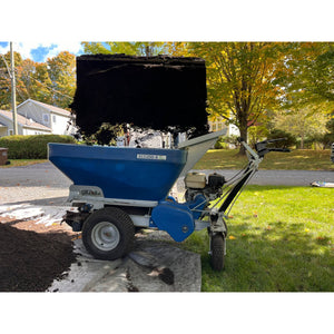 EcoLawn Hopper Funnel accessory that protects the top dresser engine